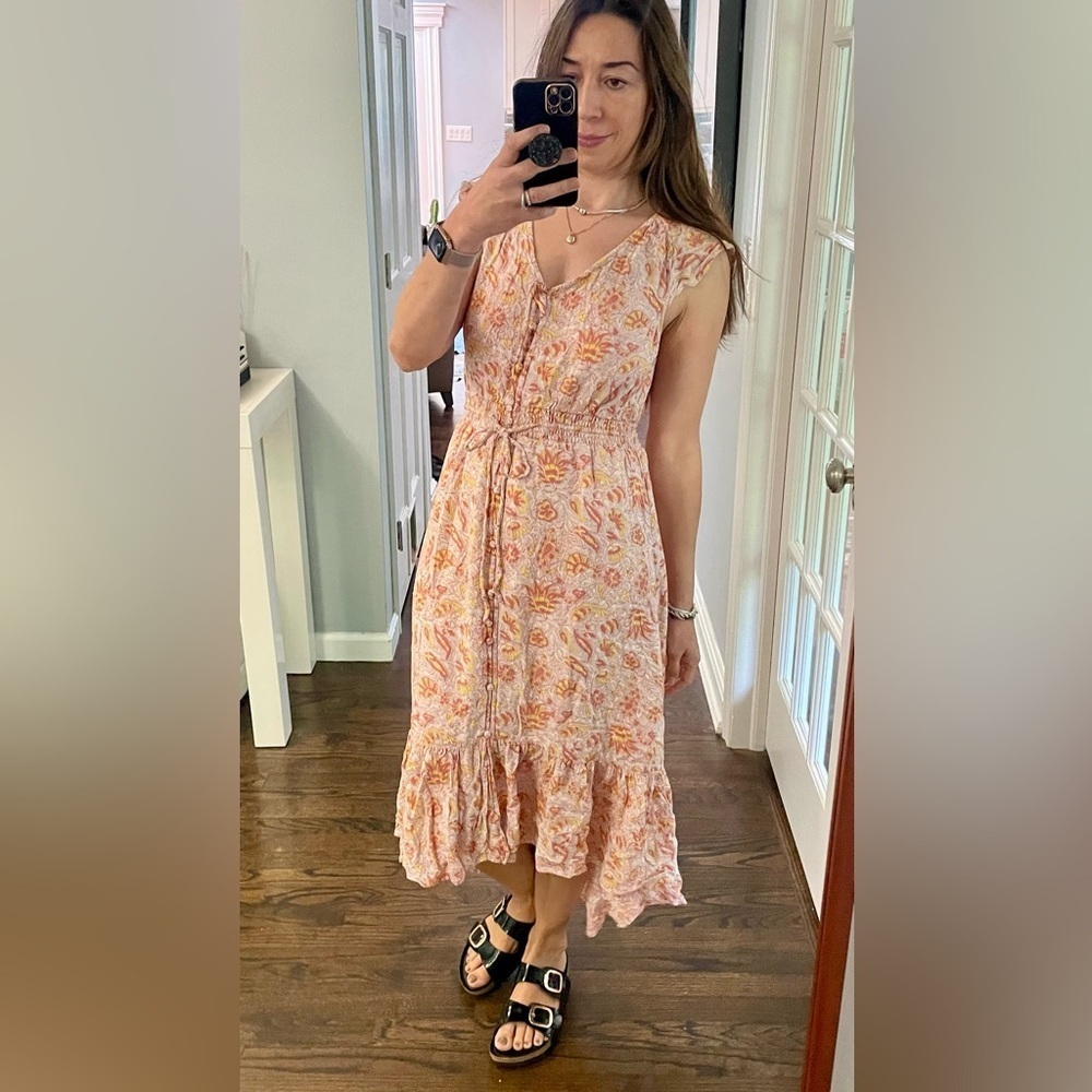 Lucky Brand Paisley Midi Boho Dress